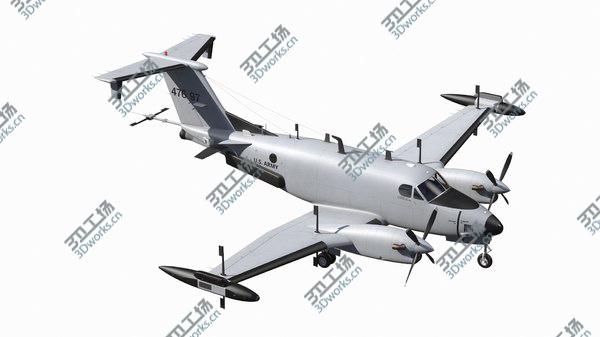 images/goods_img/20210312/Beechcraft RC12X Guardrail US Army Aircraft Rigged 3D model/2.jpg